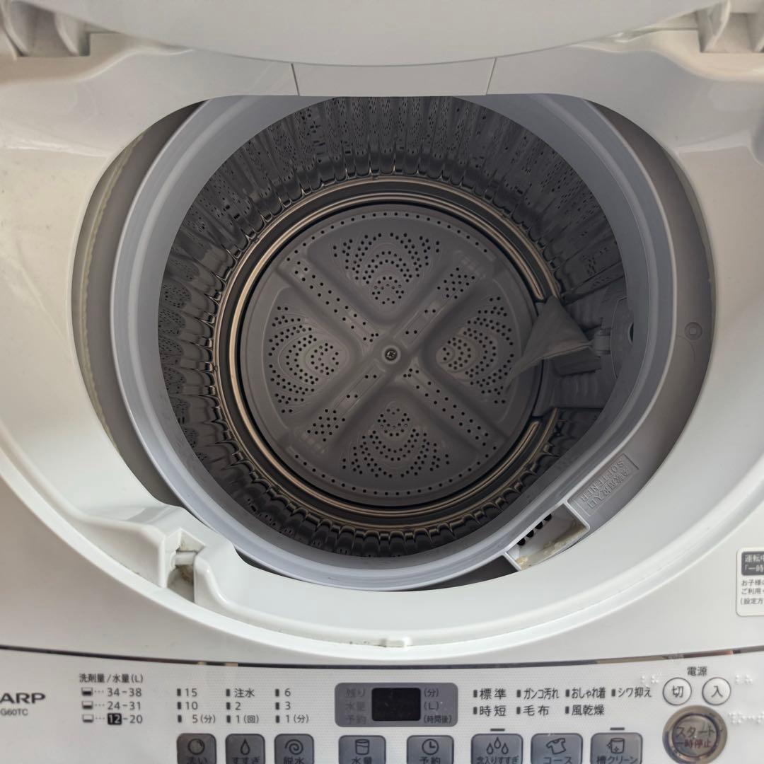 【値下げ】送料込み！洗濯機本体 SHARP ES-G60TC-W
