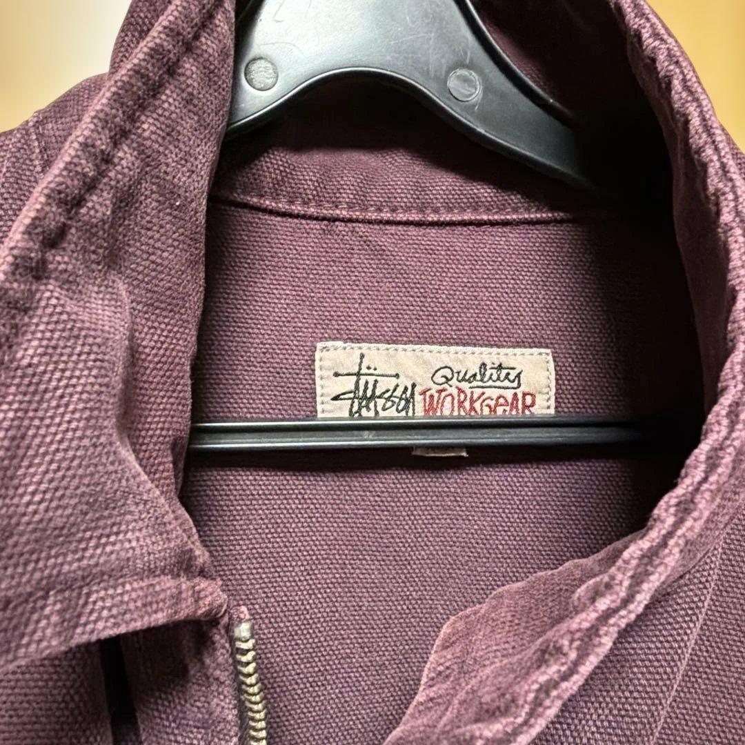 stussy 22aw Washed Canvas Zip Shirt サイズS