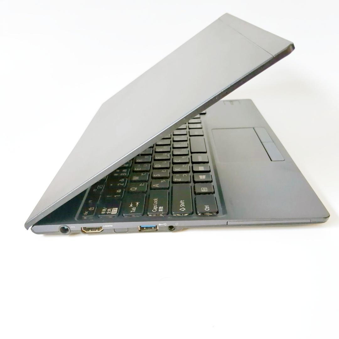 美品軽量薄型⭐SSD爆速⭐メモリ8GB✅黒ノートパソコン✅設定済ですぐに使える