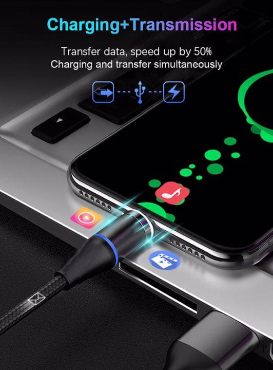 充電ケーブル マグネットiPhone android タブレット
