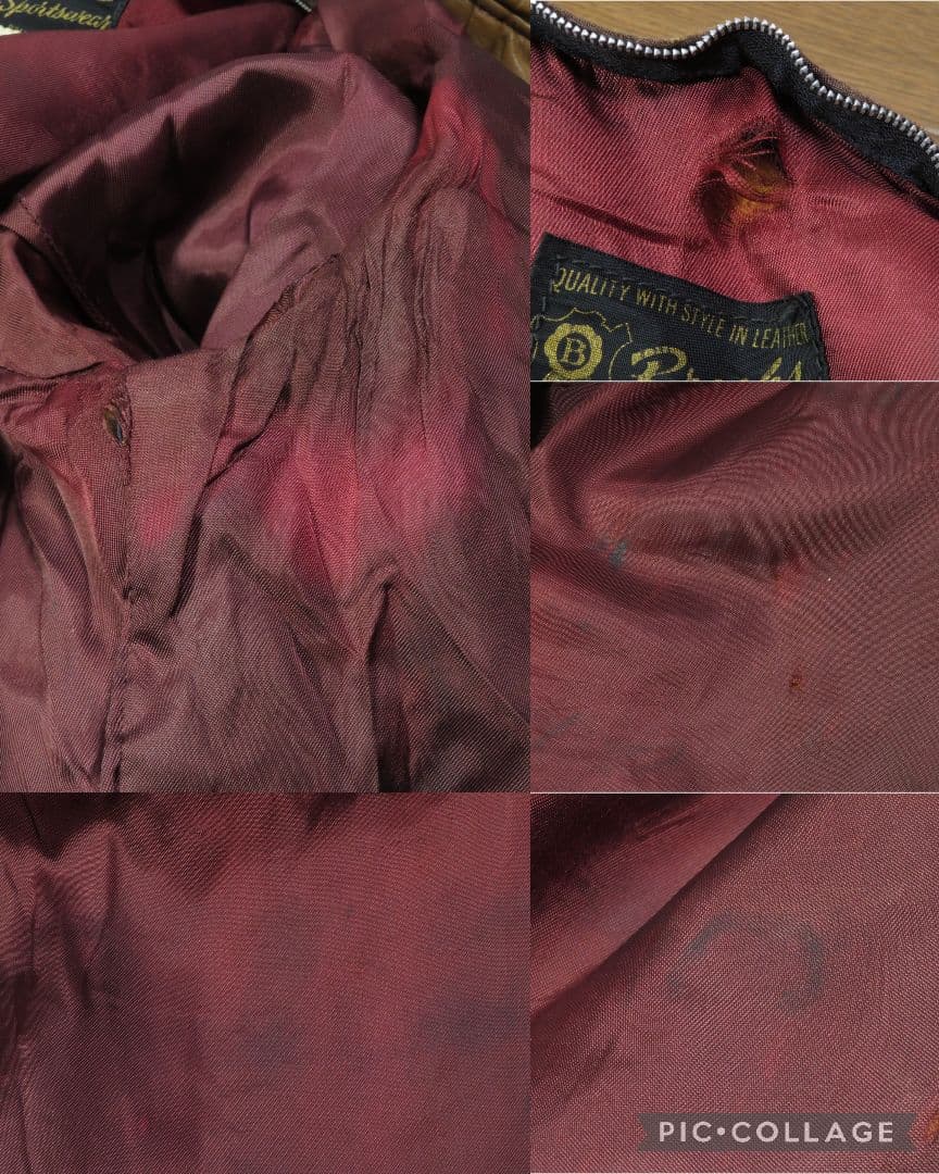 44 Brooks ビンテージ 60年代 シングル ライダース ブラウン 茶色