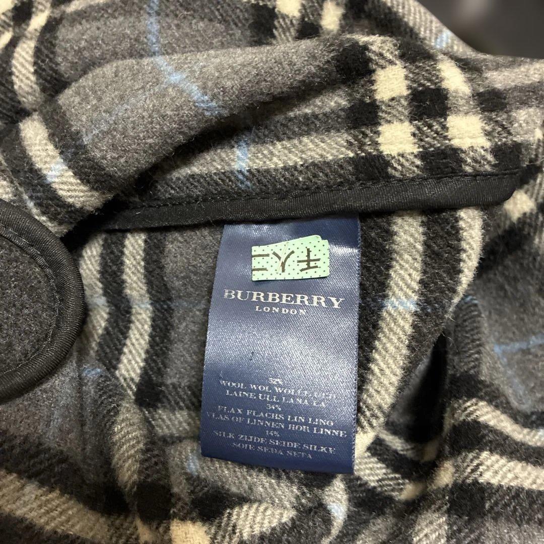 美品　バーバリー Burberrys ダッフルコート ノバチェック柄　グレー