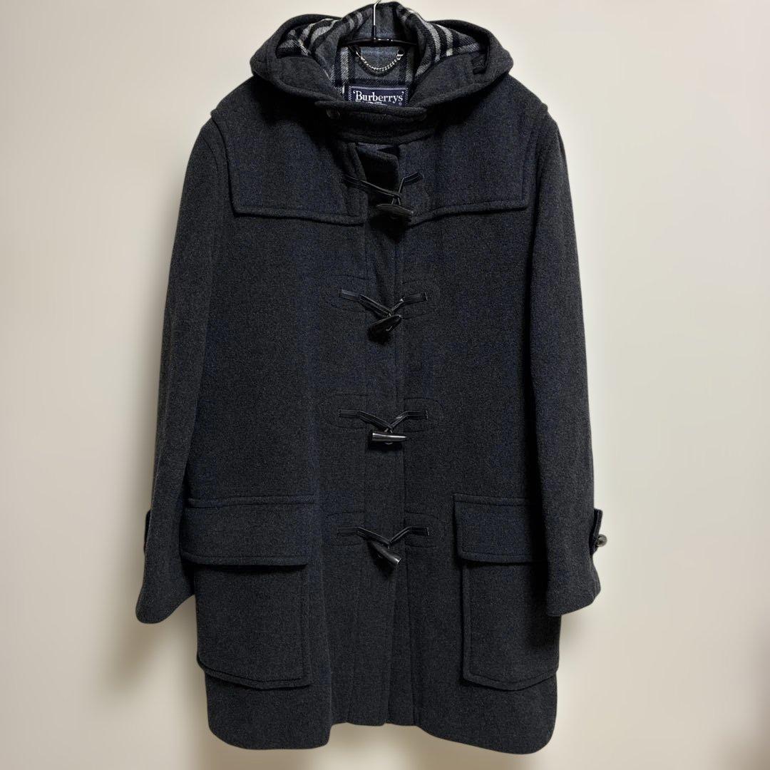 美品　バーバリー Burberrys ダッフルコート ノバチェック柄　グレー