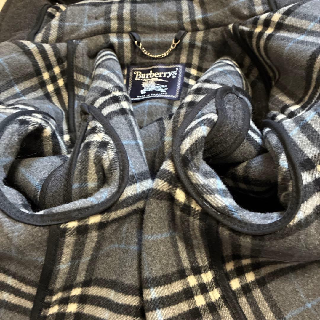 美品　バーバリー Burberrys ダッフルコート ノバチェック柄　グレー