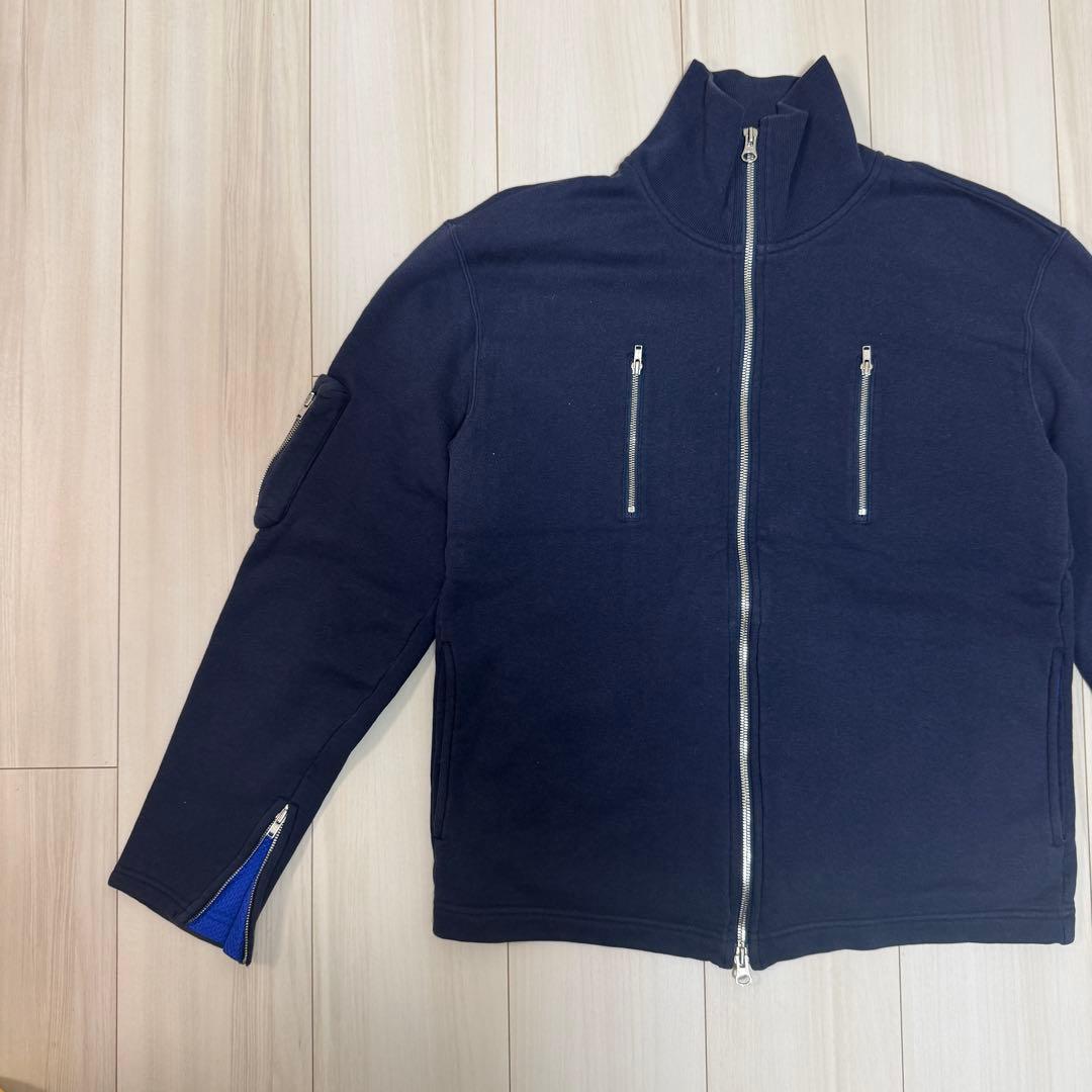 レア LOOPWHEELER フルジップ スウェット 紺 M