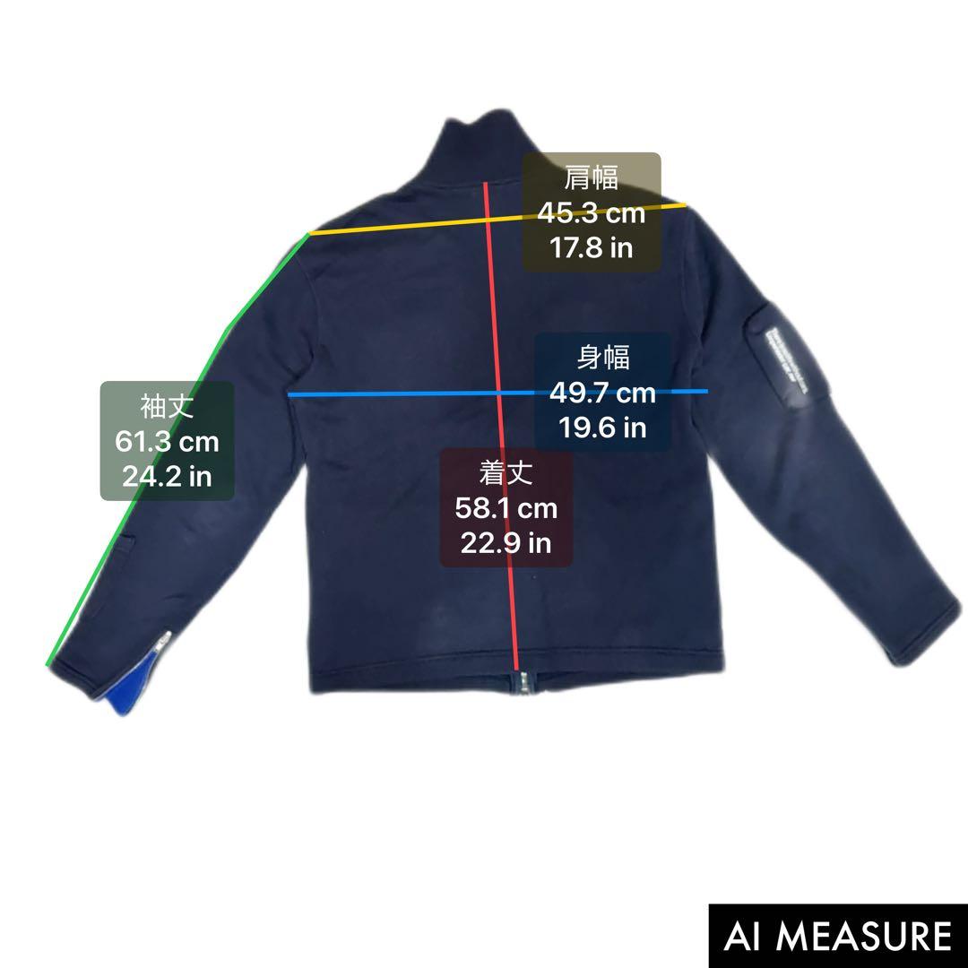 レア LOOPWHEELER フルジップ スウェット 紺 M