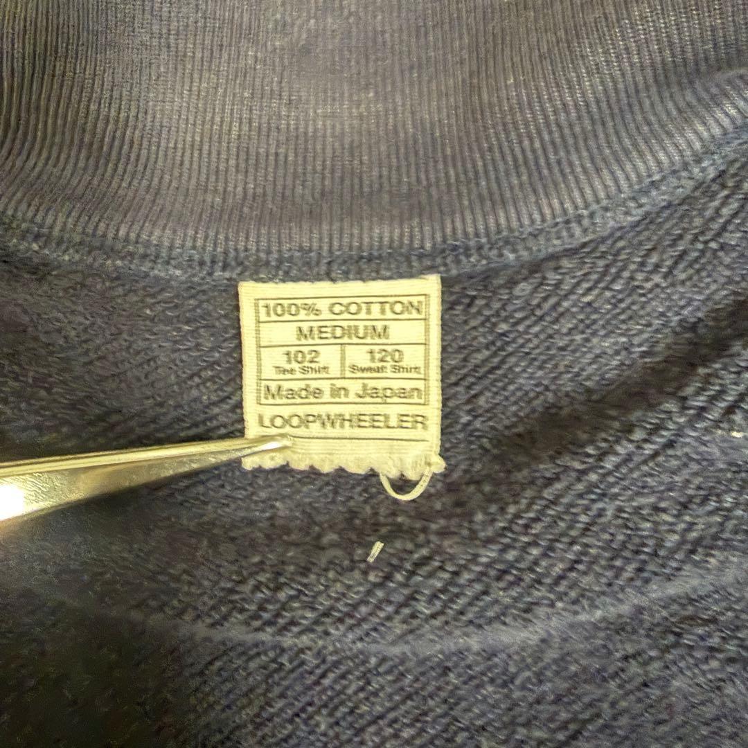 レア LOOPWHEELER フルジップ スウェット 紺 M