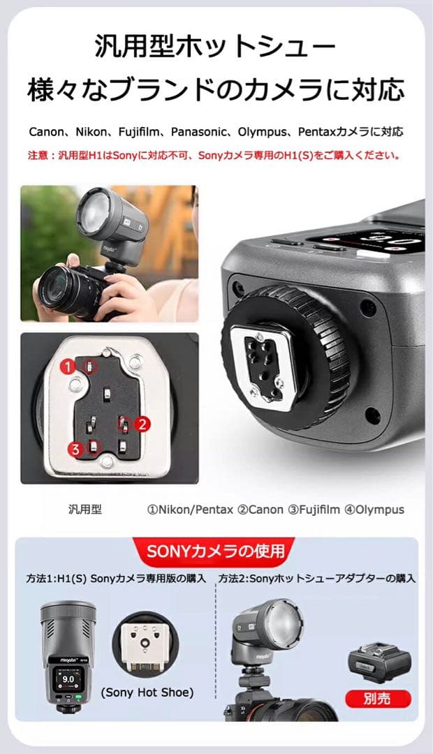 [z412]JINBEI H1 LEDスピードライト