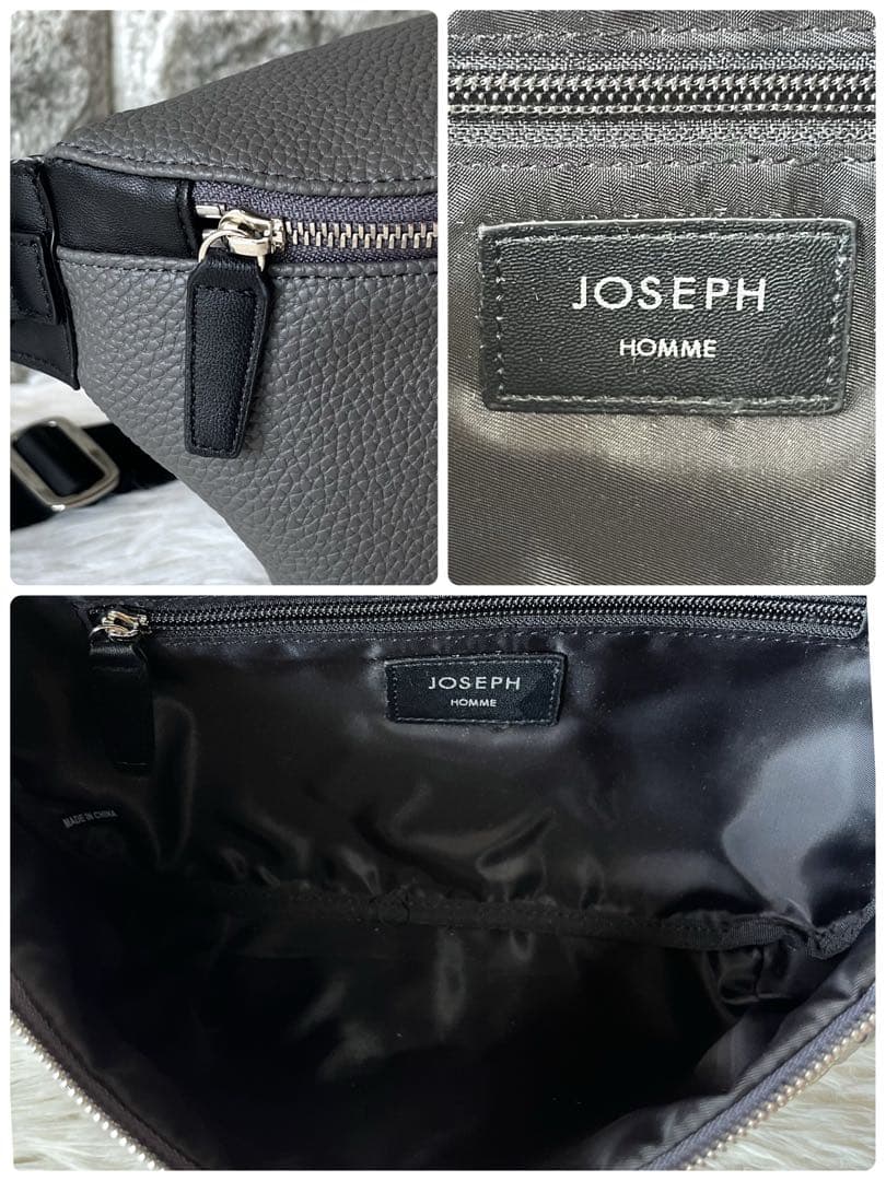 【新品未使用】ジョゼフオム　シンセティックシュリンクレザー　ボディバッグ