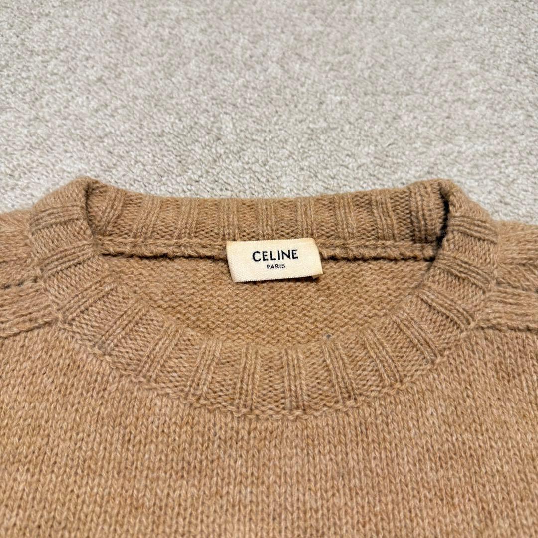 セリーヌ クルーネックニット ベージュ XS エディスリマン