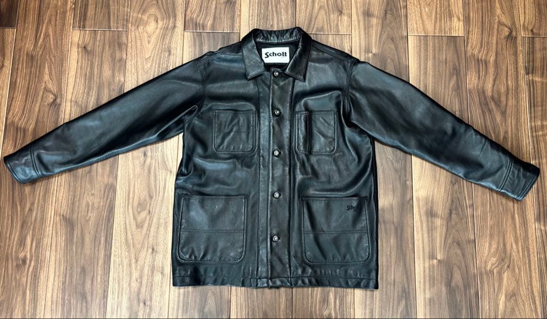 Schott ラムレザー カバーオール ジャケット
