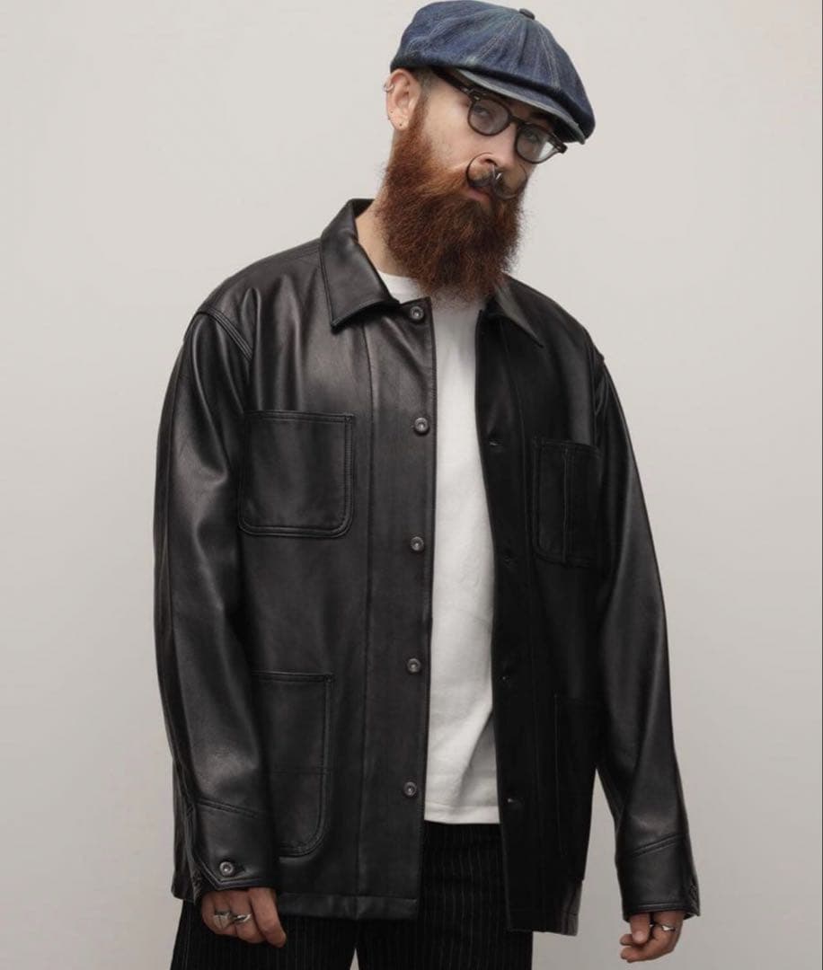 Schott ラムレザー カバーオール ジャケット