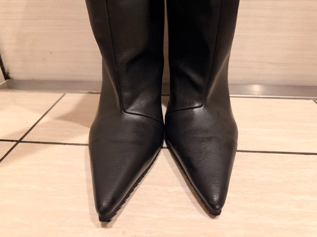 YELLO ブラック ロングブーツ MサイズYE-25A1-LB15