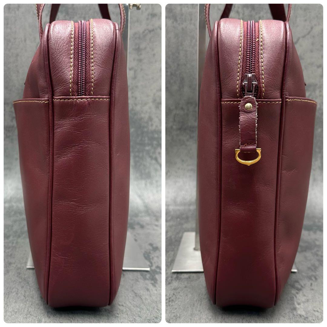 カルティエ マストライン ビジネスバッグ ボルドー ハンド A4 オールレザー