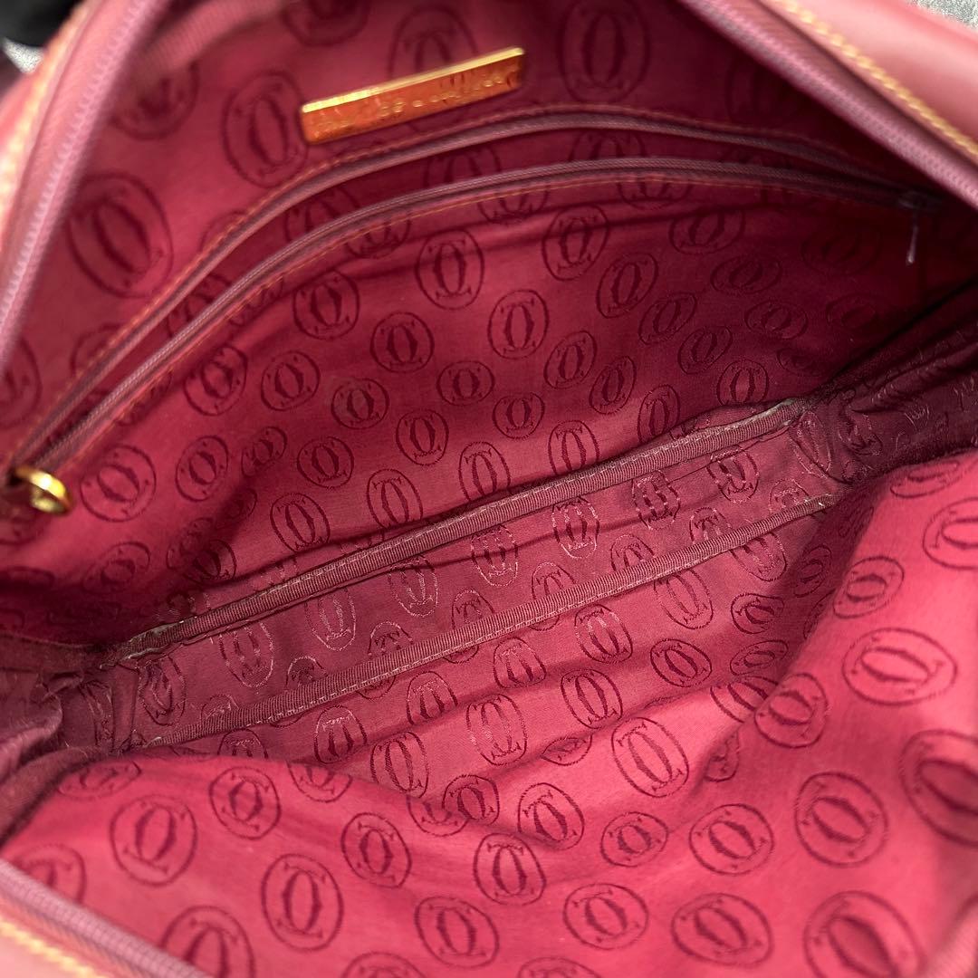 カルティエ マストライン ビジネスバッグ ボルドー ハンド A4 オールレザー