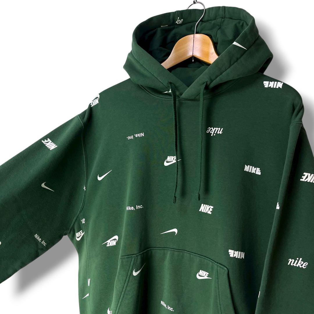 NIKE ナイキ スウェットセットアップ 上下セット スウッシュロゴ総柄 XL