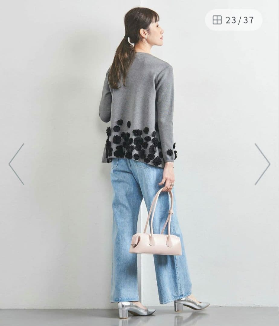 チョコ★UNITED ARROWS　3Dフラワーモチーフニット