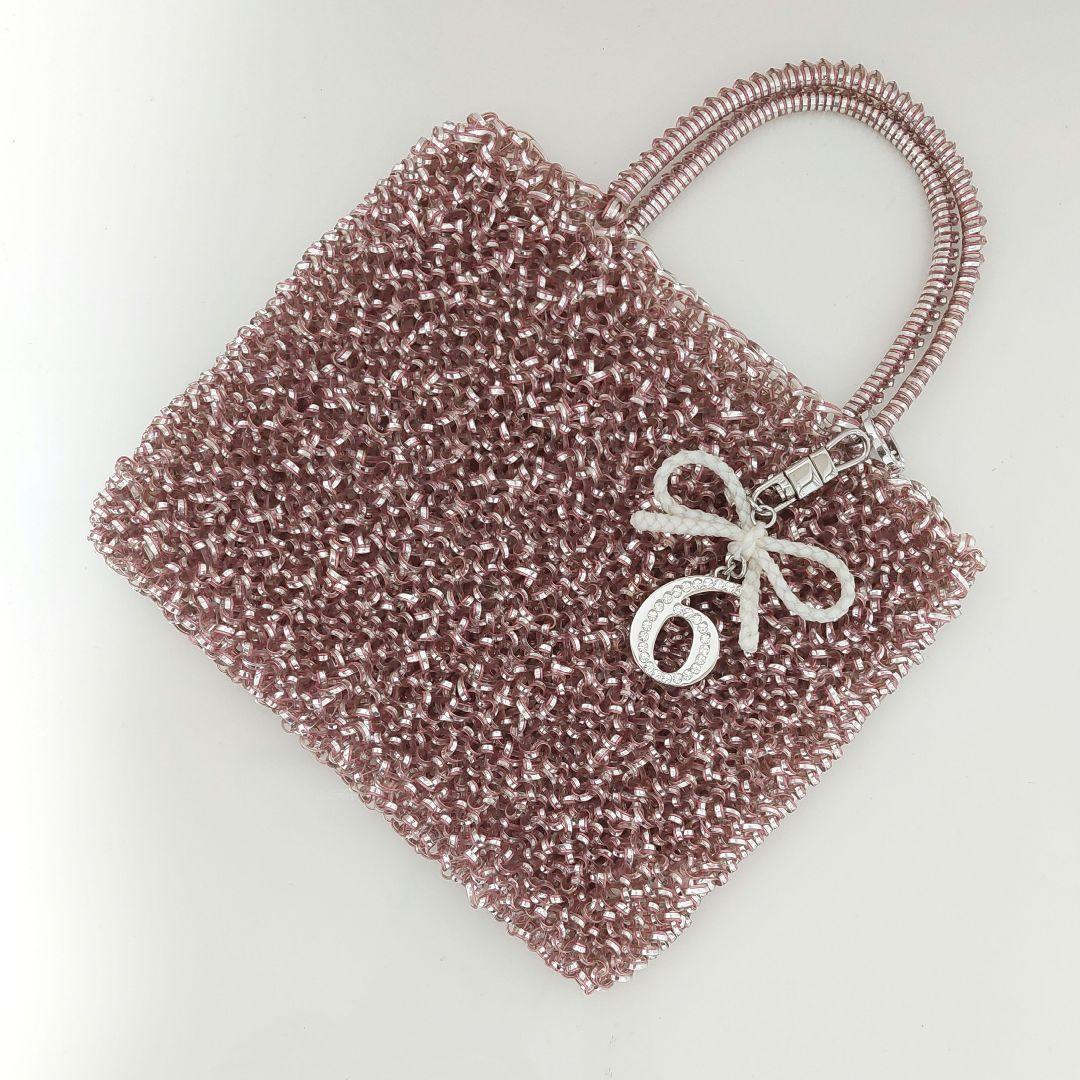 アンテプリマ スタンダード スクエア ミディアム シルバーピンク バッグ