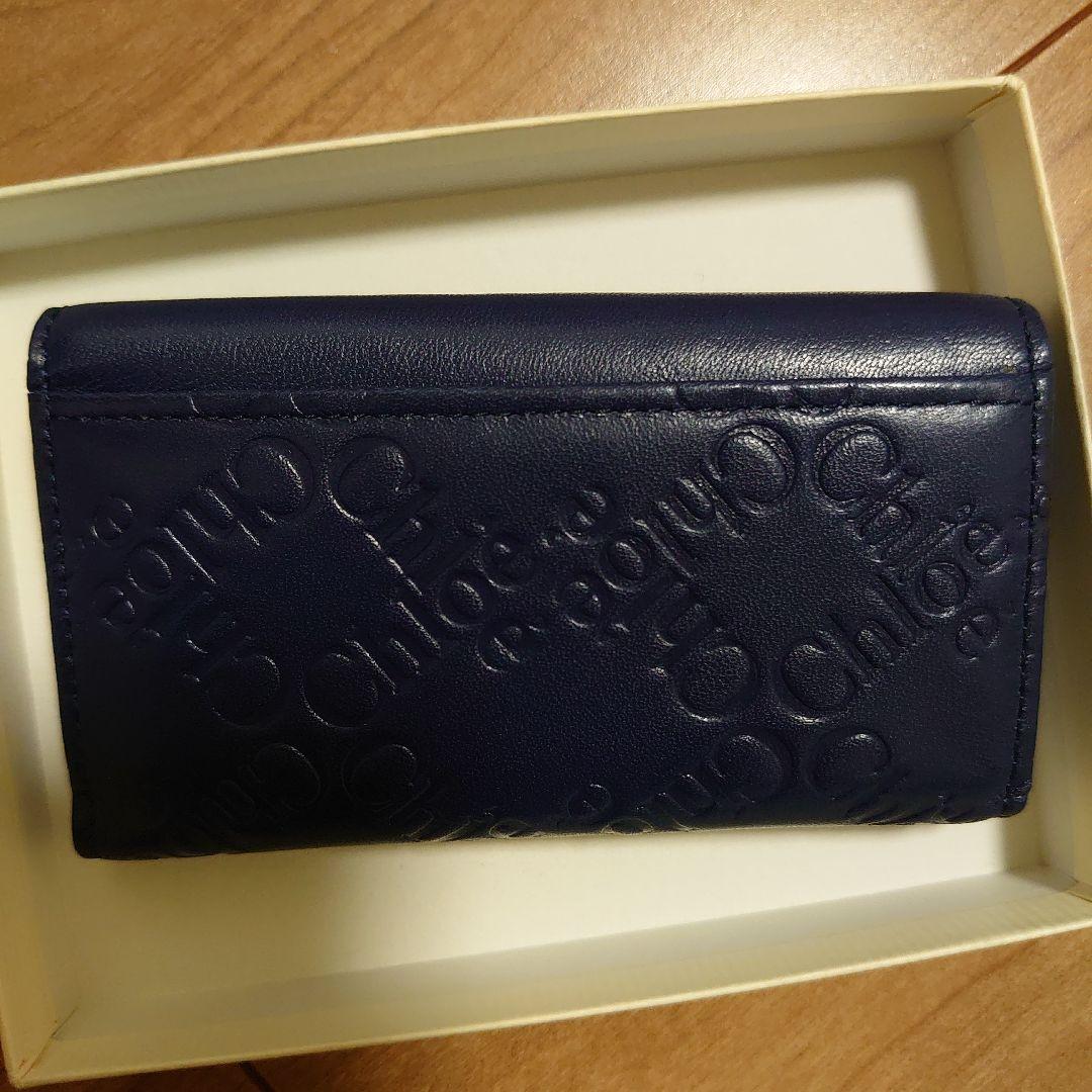 Chloé ネイビー レザー キーケース