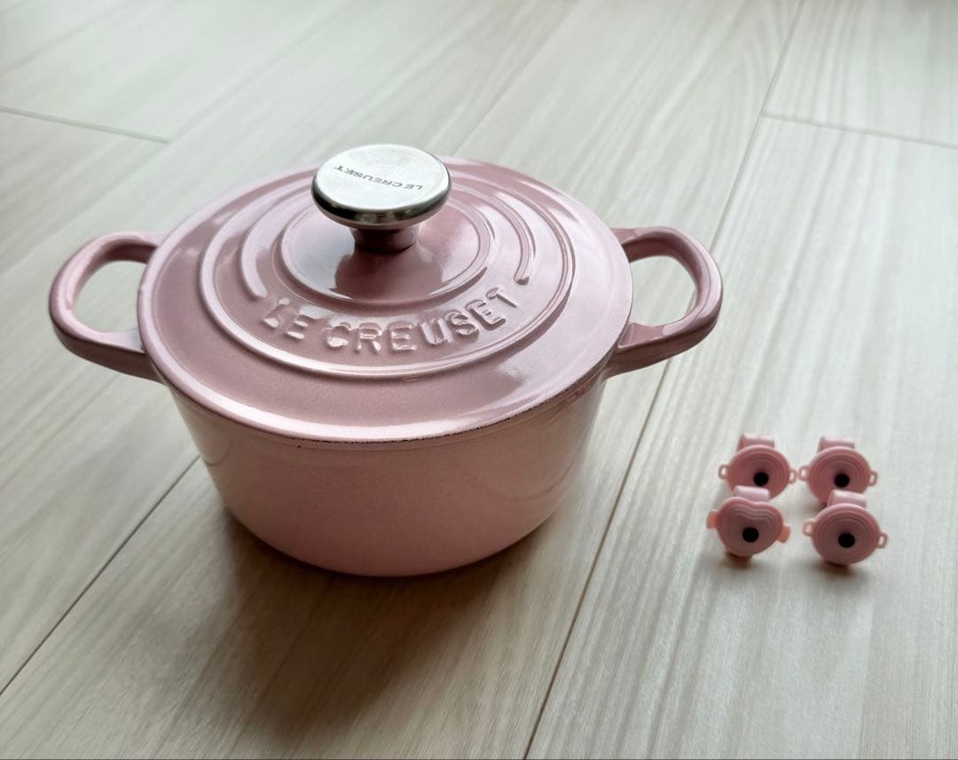 ルクルーゼ ココットロンド 14cm 両手鍋 ピンク