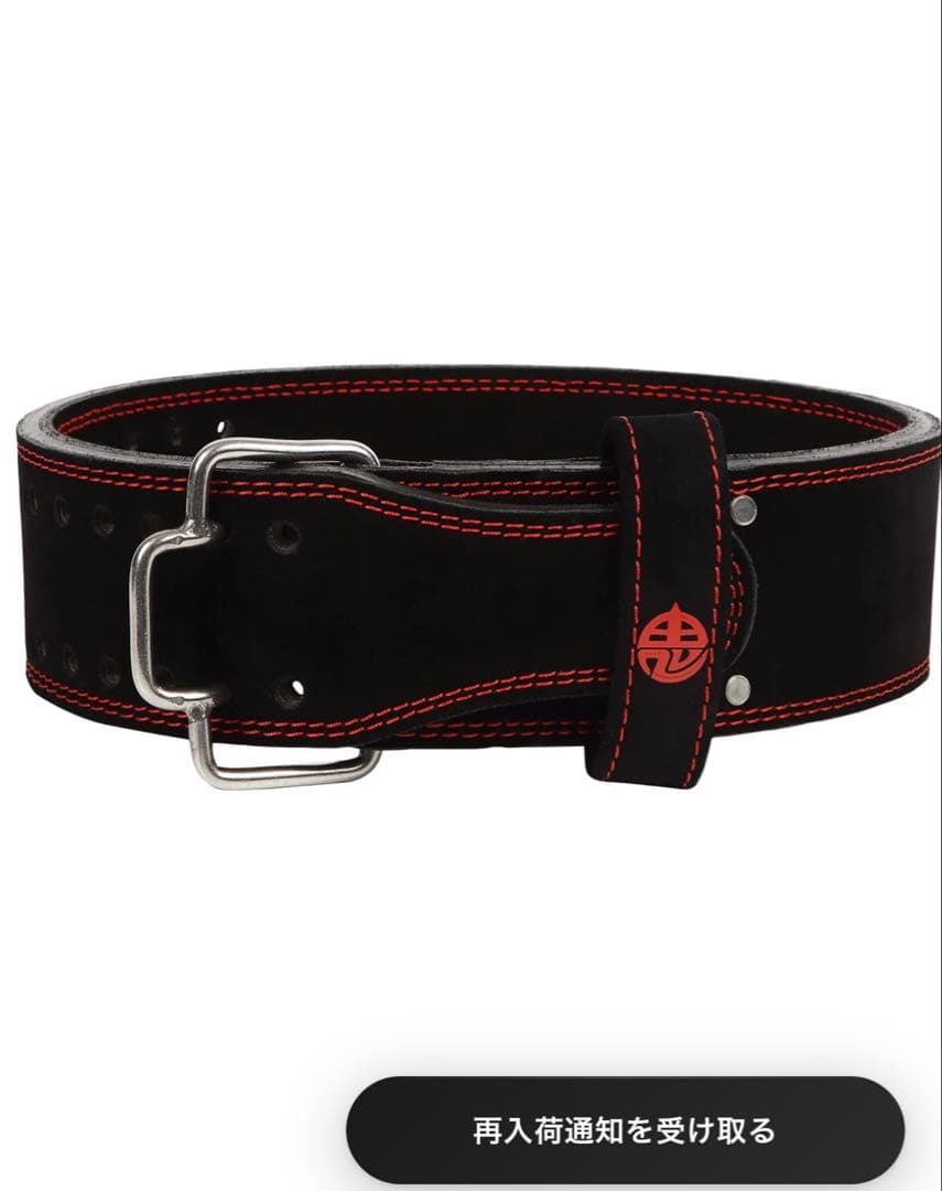 ONI トレーニングパワーベルト 黒/赤　Sサイズ