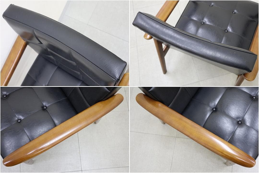 カリモク60 ロクマル Kチェア 1シーター スタンダード ブラック 1P