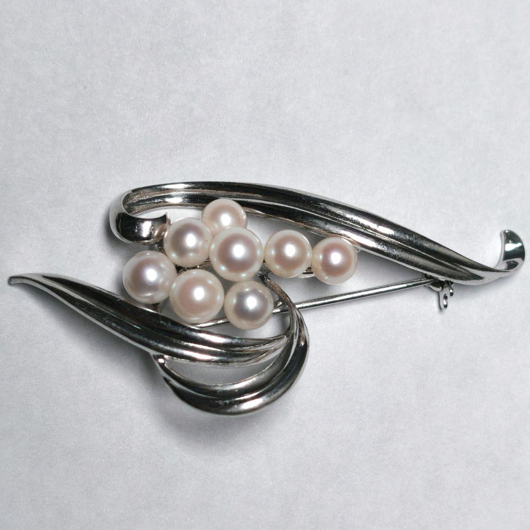【美品 最高級!!】ミキモト ブローチ パール フォーマル 8珠 皇室御用達