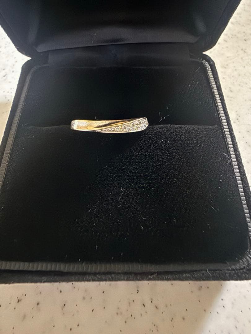 【値下げ】 K10WG メレダイヤリング #13