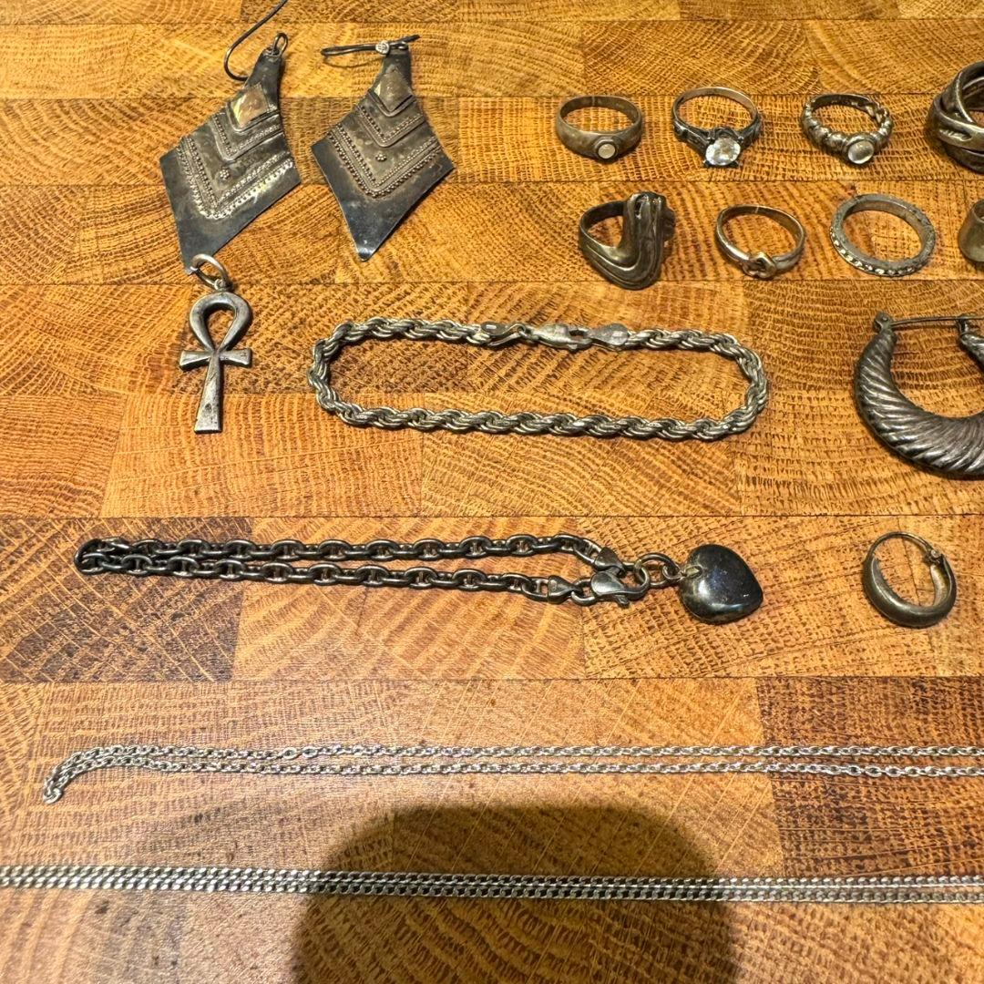 シルバー系アクセサリー大量まとめ売り 約277g｜925刻印含む