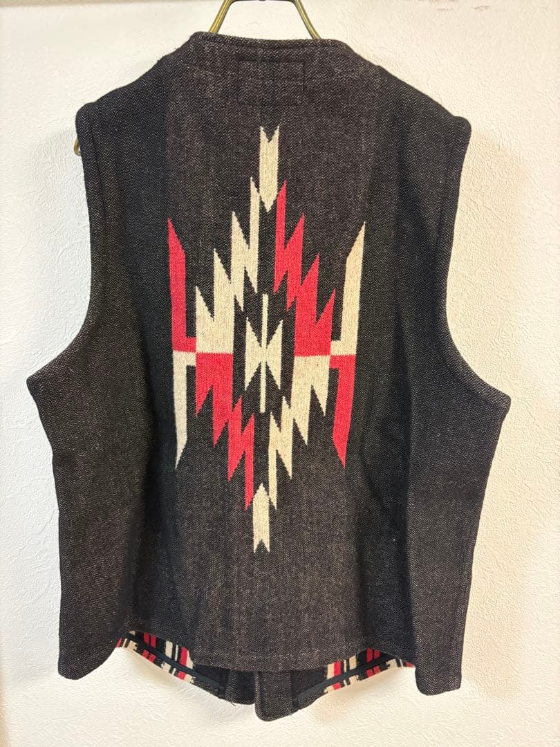 Sugar Cane & Co. ストライプ柄ベスト サイズ40