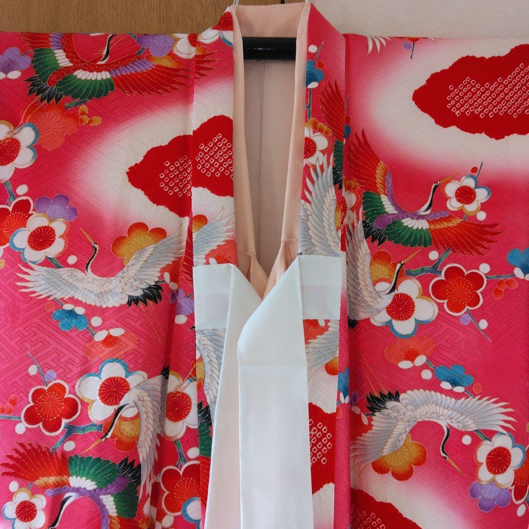 未使用　十三参り用着物　長襦袢　　袷　正絹　保管品