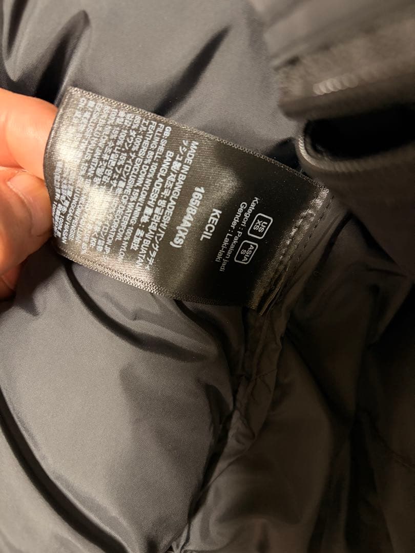 訳ありTHE NORTH FACE ブラックダウンジャケット700 S
