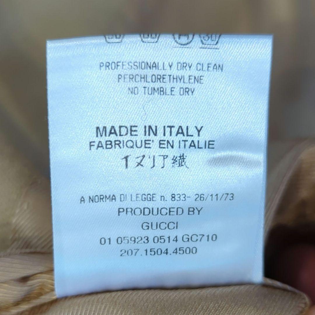 人気 グッチ セットアップ ダブル パンツスーツ 40 44 ベージュ L