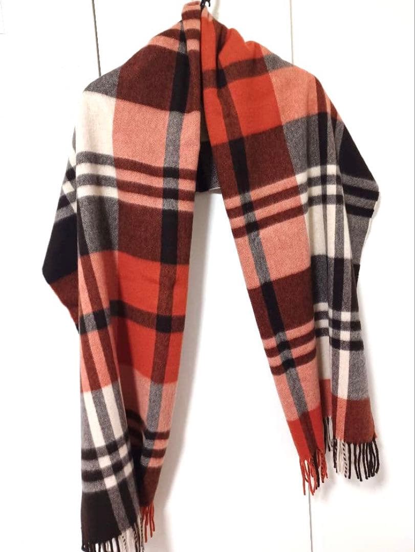 ジョシュアエリス　カシミヤ　大判　ストール　タータンチェック