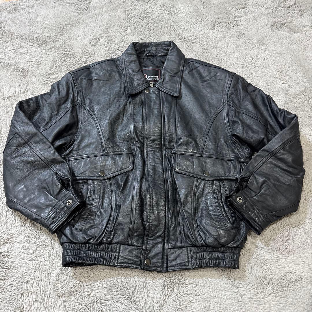ジャケット・アウター 80s A-2 real leather bomber jacket Vtg b