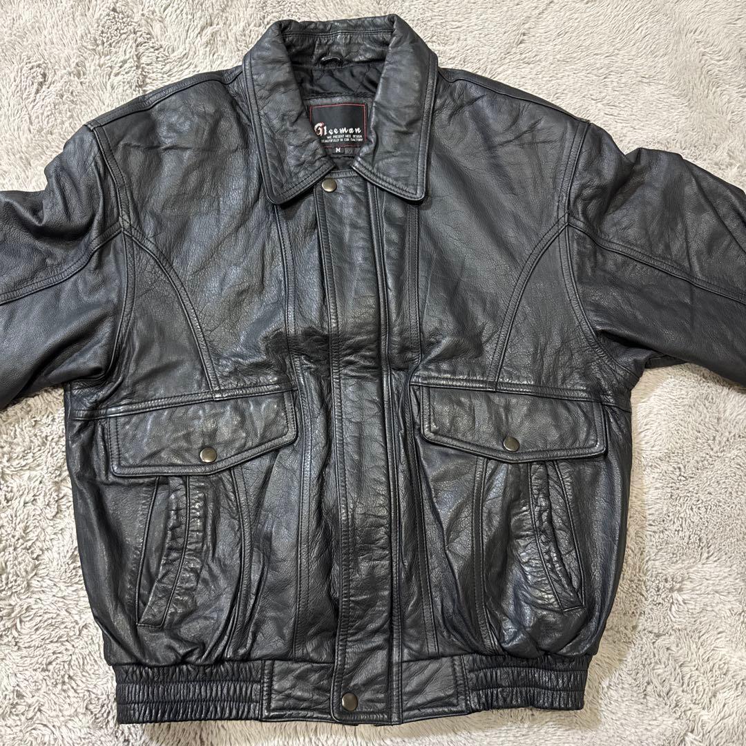 ジャケット・アウター 80s A-2 real leather bomber jacket Vtg b