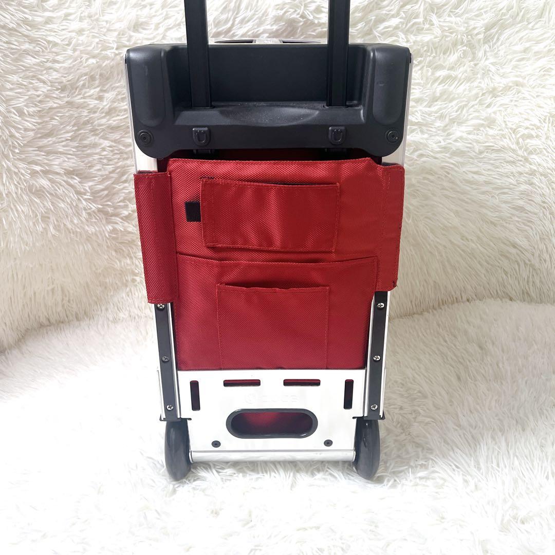 ✨美品✨ZUCAプロ トラベル　座れるキャリーカート　キャンディレッド　付属品付