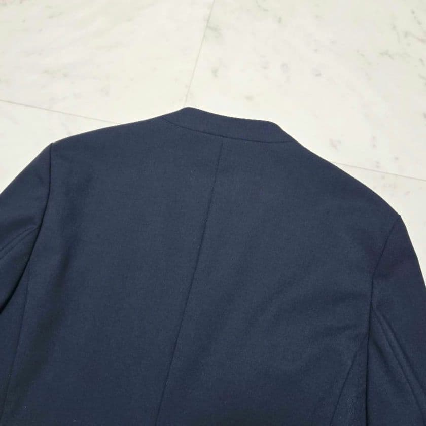 【タグ付き】 グリーンレーベルリラクシング ノーラペル ノーカラー パンツスーツ