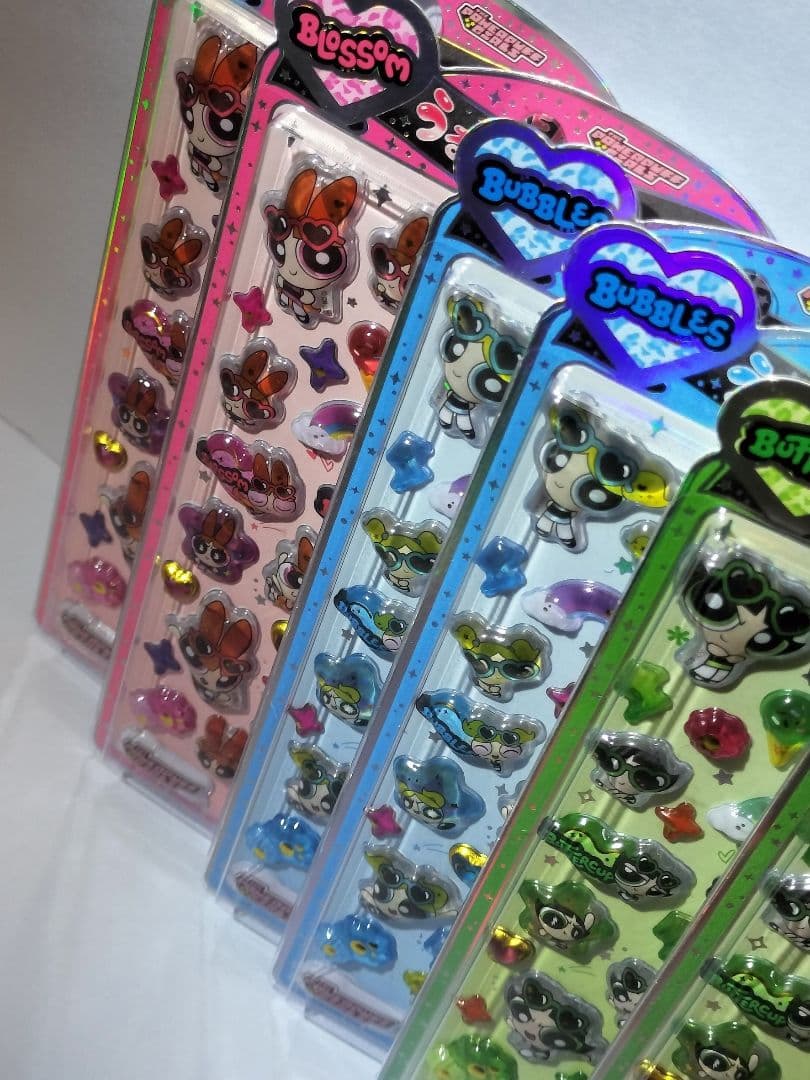 正規品　うるちゅるポップシール　パワパフ　4種8枚