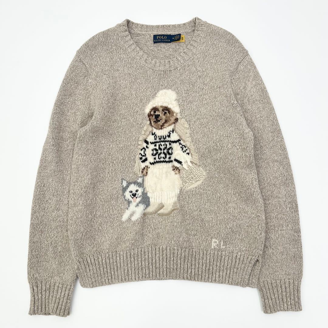 美品✨ラルフローレン　ポロベアニット　ベージュ　M