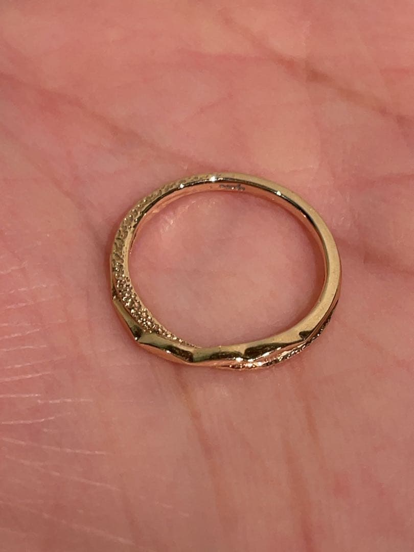 【美品】ageta k10 刻印有　ピンキーリング　３号