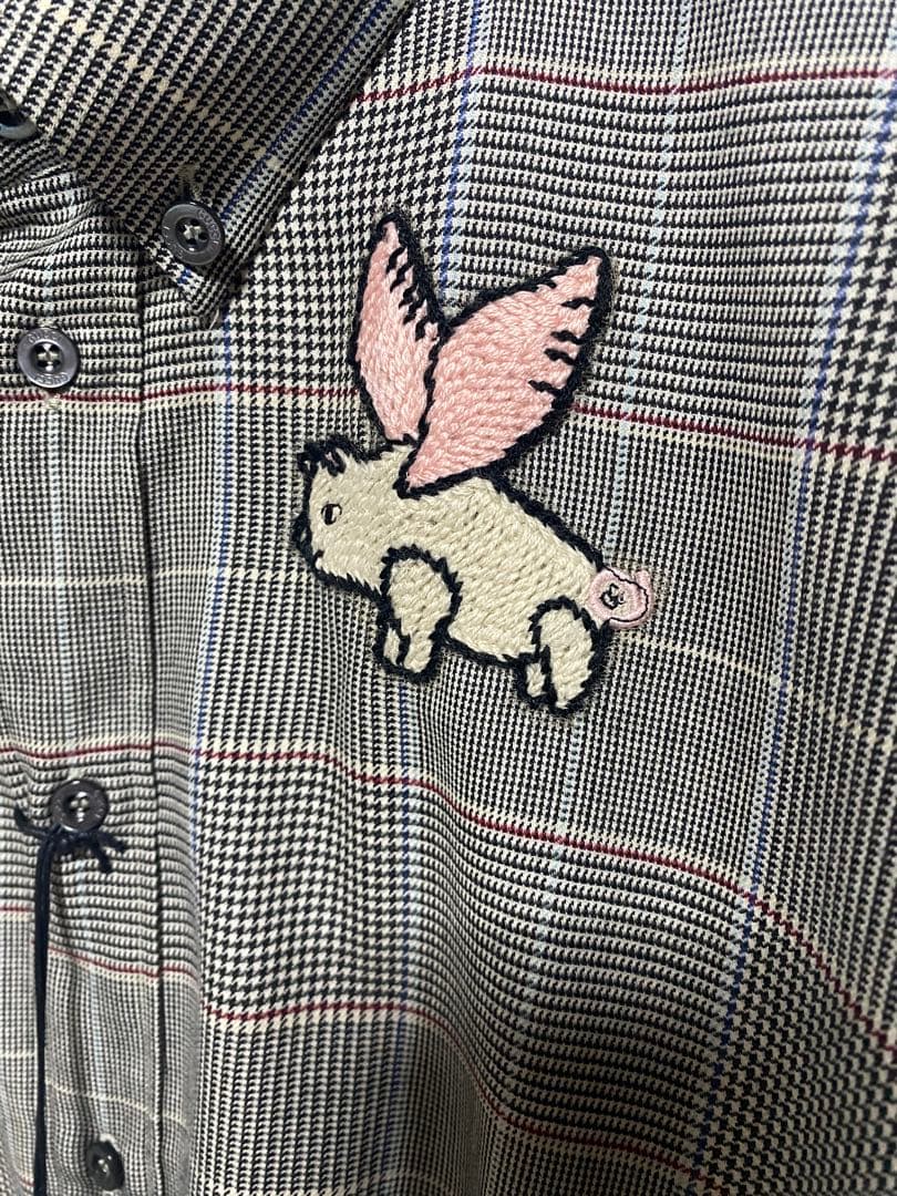 GUCCI 19SS新品ジェジュン着用モデル　チェック柄 長袖シャツ50