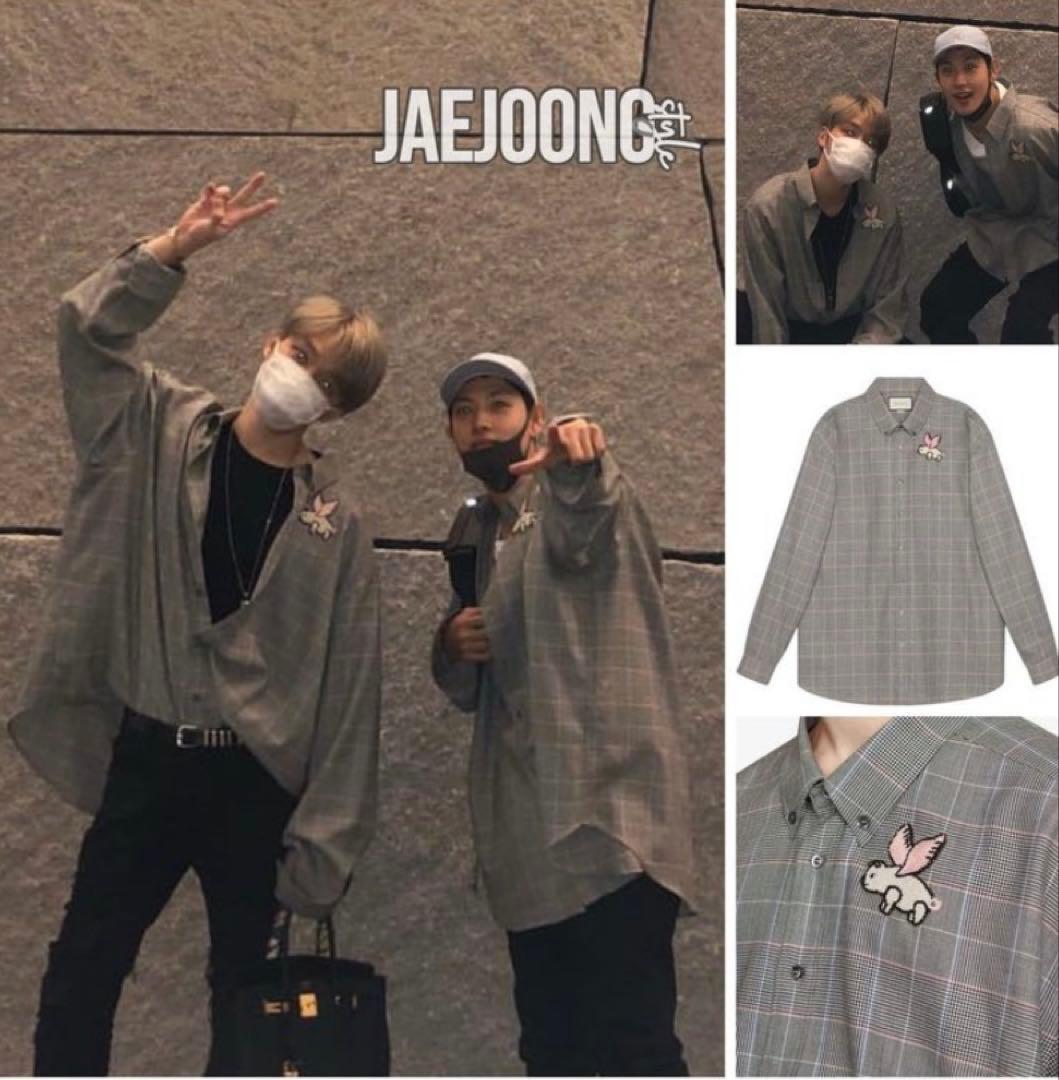 GUCCI 19SS新品ジェジュン着用モデル　チェック柄 長袖シャツ50