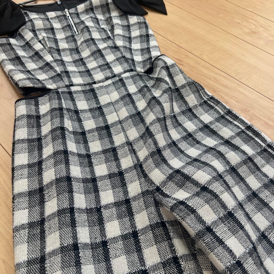 M me eme エムミーエメ Lame tweed combinaison