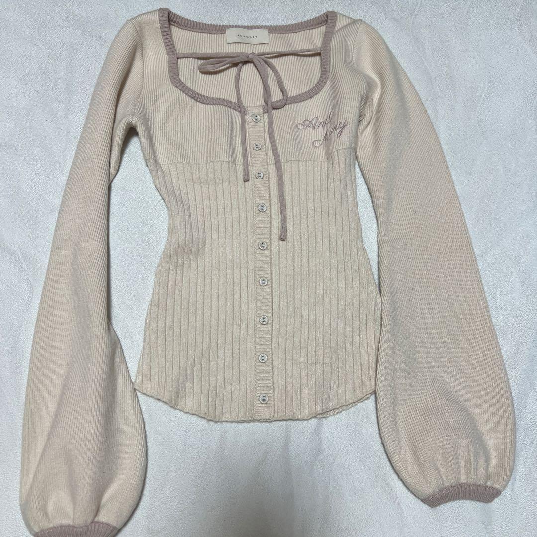 トップス andmary Sonique knit tops ivory AM1522