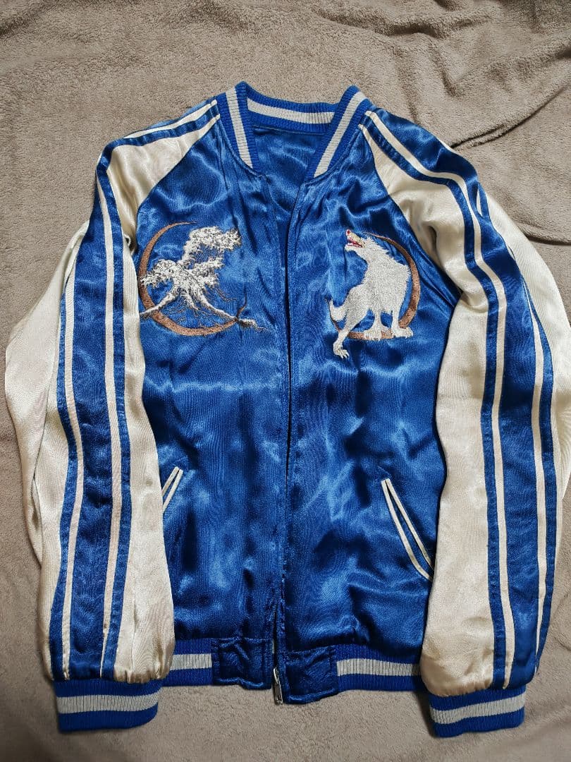 SATORI ２面用 狼 日本限定 スカジャン vintage レーヨン