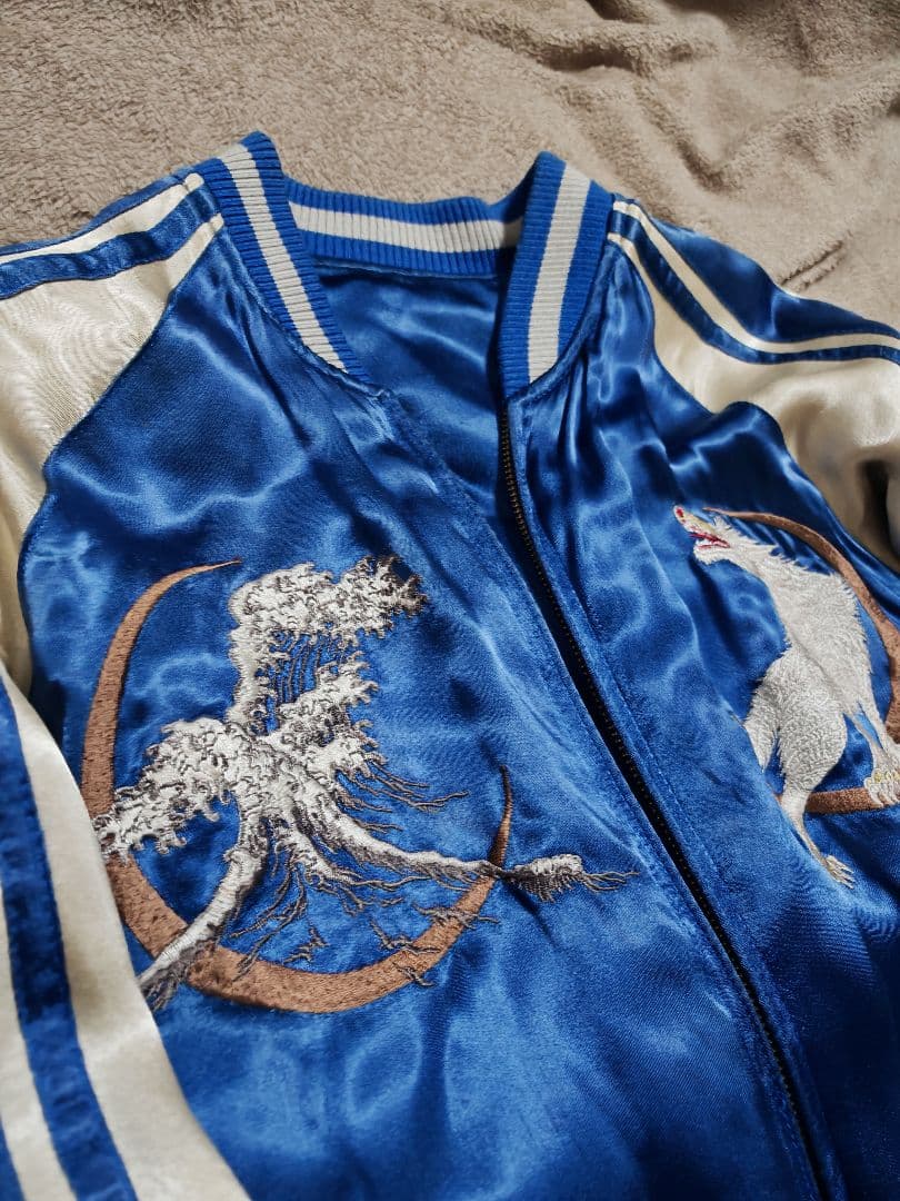 SATORI ２面用 狼 日本限定 スカジャン vintage レーヨン