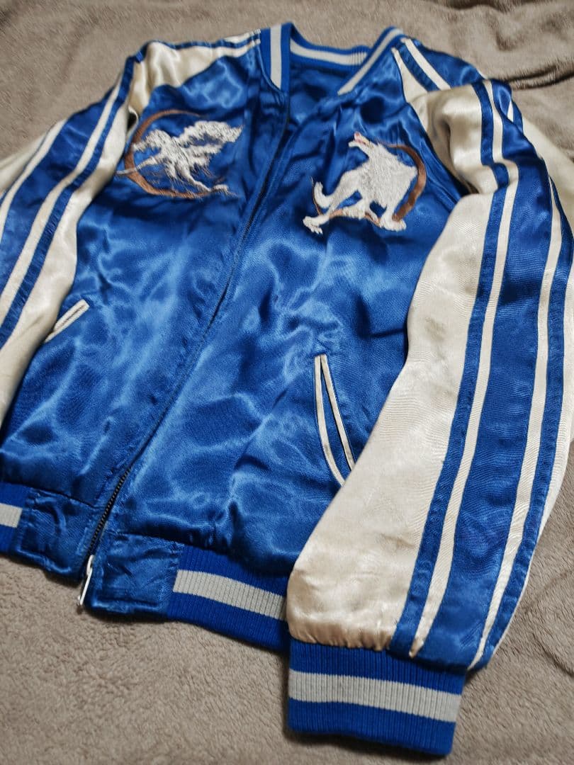 SATORI ２面用 狼 日本限定 スカジャン vintage レーヨン