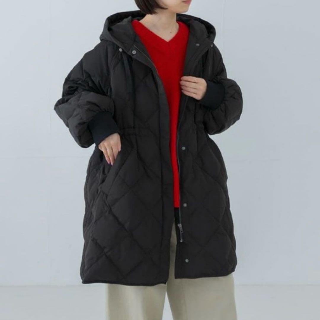 URBAN RESEARCH キルティングドロストダウン　ブラック