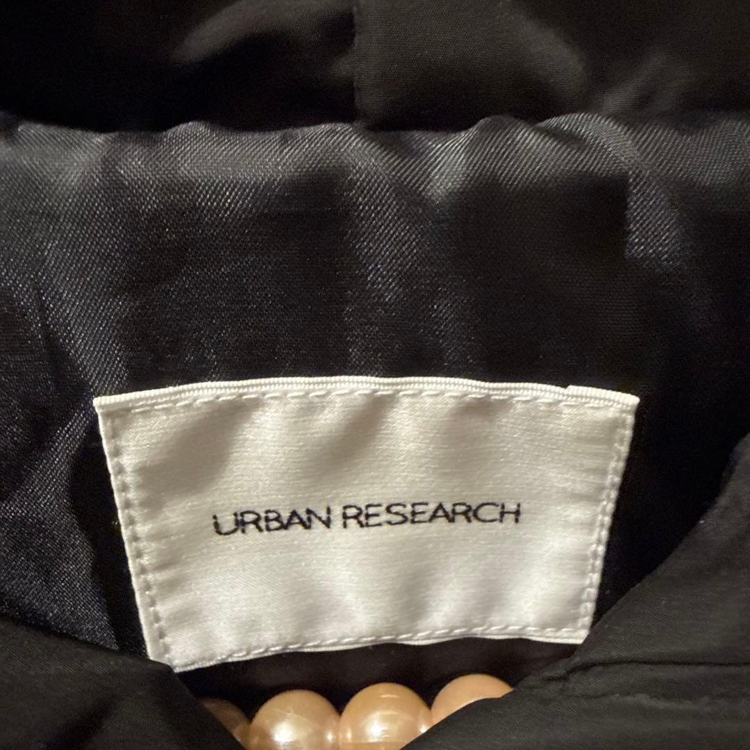 URBAN RESEARCH キルティングドロストダウン　ブラック